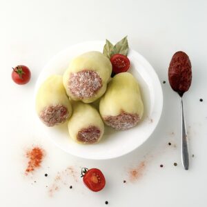 Перець фарширований з куркою та свининою