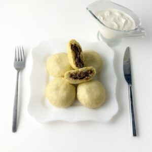 Галушки з курячою печінкою